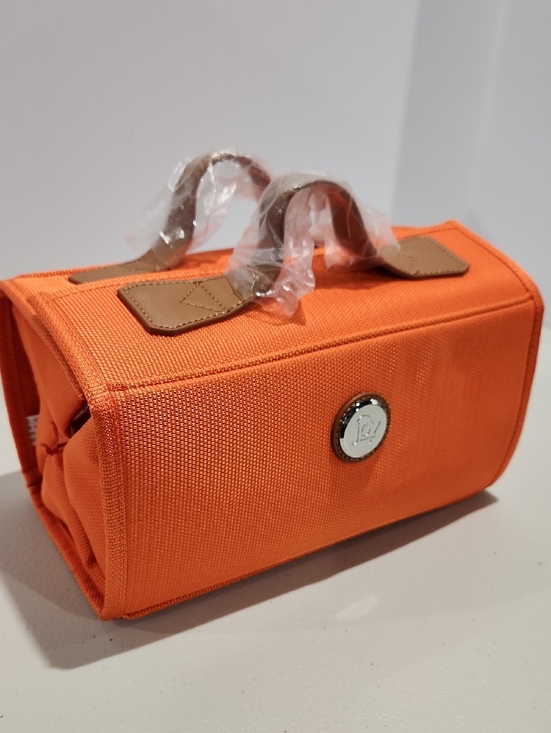 Joy Mangano Handbags - Joy Mangano Better Beauty Case BBC In Fire Bright Orange EUC